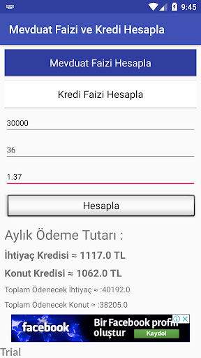 Mevduat-Kredi Hesapla