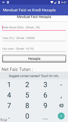 Mevduat-Kredi Hesapla